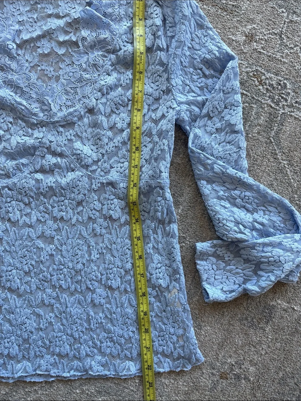 All Day Lace Long Sleeve Light Blue